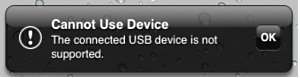 Cannot use device