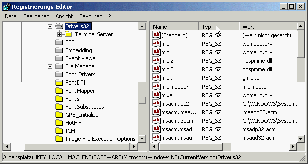 Registry Drivers
