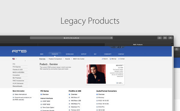 Legacy products Downloads